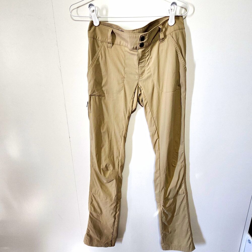 Columbia Saturday Trail Pants Womens 2 Regular Khaki Beige Hiking Roll Up Capri
